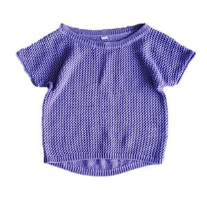 Mossimo purple knit crop top girls small